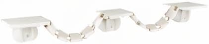 Trixie Wall Mounted Cat Bridge – Space-Saving Cat Wall Shelves for Climbing, Jumping & Vertical Play – Elevated Cat Furniture with 3 Platforms – White, 59.1 x 11.8 x 5.5 in