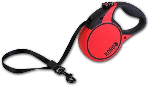 Alcott Kong Terrain Retractable Dog Leash, Medium, Red, 16' Long by KONG