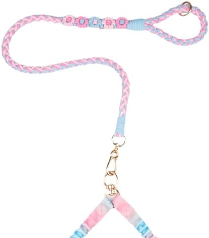 Dual Dog Leash,Double Dog 360 Swivel No Tangle Walking Leash,Comfortable Shock Absorbing Reflective Bungee for Two Dogs (Cotton Candy Dream) - Image 4