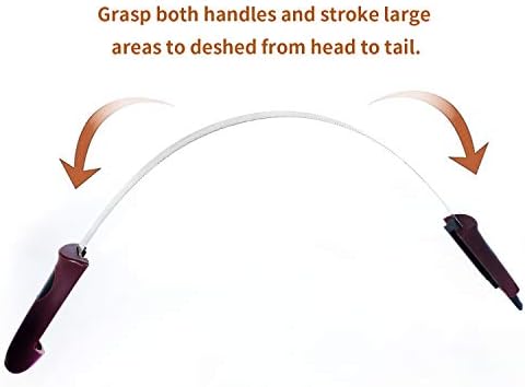 BOTH WINNERS Dual-Sided Shedding Blade with Stainless Steel Blade De-Shedding Tool for All Dog Coat Types- Soft Touch Grip (Burgundy) - Image 2