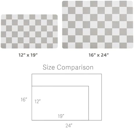 Checkered Dog Feeding Mat, Absorbent Mats for Dog Food and Water Bowl, Dispenser, Feeder, Retro Aesthetic Grey Checkerboard Pet Placemat for Dogs, Cats, Puppy Accessories, 16" X 24β - Image 7