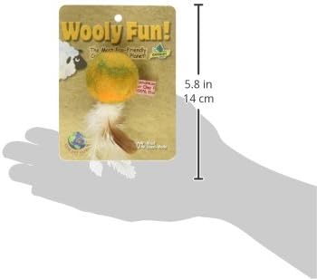 One Pet Planet Wooly Fun Feather Ball