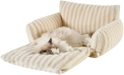 Hollypet Cat Bed Small Dog Orthopedic Couch Beds for Pets up to 20 lbs - Image 2