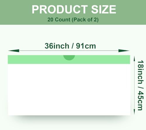 20 Count 36" x 18" Cat Litter Box Liners bag xl extra large, 2 Rolls Drawstring Litter Bags, Extra Thick Litter Pan Liners Heavy Duty,(2-Pc/20 Counts) - Image 2