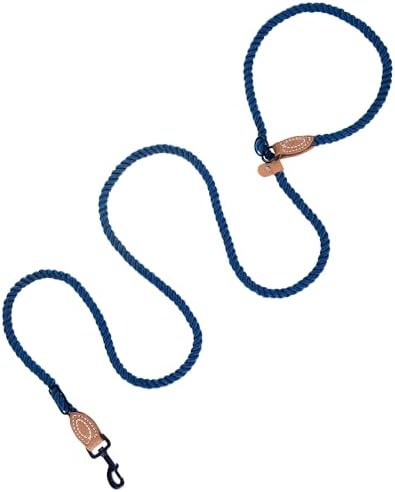 Mile High Life Hands Free Dog Leash, Crossbody Waist Leash with Genuine Leather Connection, Multifunctional Adjustable Slip Lead for Dog Walking Running (Navy Blue, 7FT) - Image 7