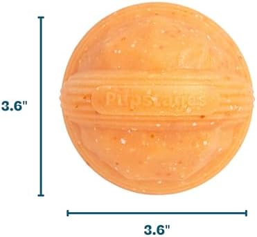 Flex-Force Ball Dog Toy for Fetch & Chew, Multiple Textures, Unpredictable Bounce & Floats, Honey-Peach Scent for Sensory Play, Tough Chewers, Large Breeds (60-100+ lbs), 3.6" - Image 6