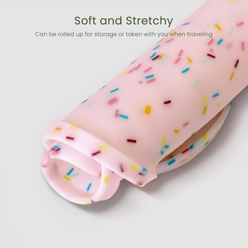 PWTAA Dog Food Mat Anti-Slip Silicone Dog Bowl Mat Thicker Pet Placemat Waterproof Cat Feeder Pad with Raised Edge Puppy Kitten Feeding Mats Suitable Small Medium-Sized Dogs Cats Eating Tray - Image 7