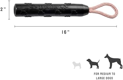 Mammoth TireBiterII Retriever with Loop Rope Handle – Natural Rubber Dog Toys – Dog Toys for Extra Long Interactive Fetch and Play – 11” - Image 2