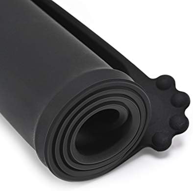 Silicone Waterproof Dog Cat Pet Feeding Mats, Non Slip, Easy Clean Pet Dog Cat Bowl Mats Placemat (24" x 16") Black - Image 2