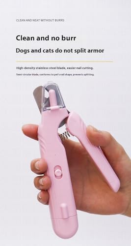 USB Pet Nail Clipper with LED Light – 2-in-1 Electric Grinder & Scissors, Rechargeable Trimmer for Dogs & Cats, 60°Angle Blade, Low-Noise Motor, Blood-Line Illuminator, 94 g Lightweight - Image 2