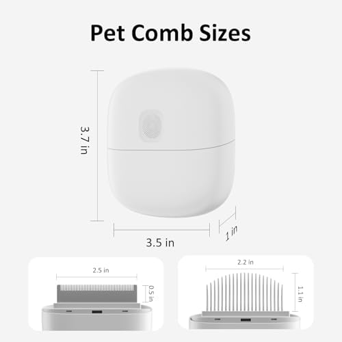 2-in-1 Cat Comb - Soft Pet Brush for Grooming, Metal Flea Comb for Hair Removal & Detangling Mats, Portable Comfortable Tool for Indoor Long & Short Haired Pets - Image 2