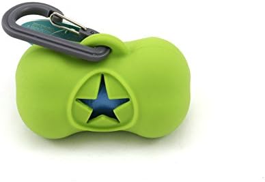 Messy Mutts Silicone Dog Poop Bag Holder with Carabiner, Green - Image 2