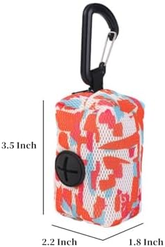 Soft Mesh Design Dog Poop Bag Holder for Leash with Carabiner Clip - Image 7