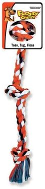 FLOSSY CHEWS COLOR 3 KNOT ROPE TUG DOG TOY