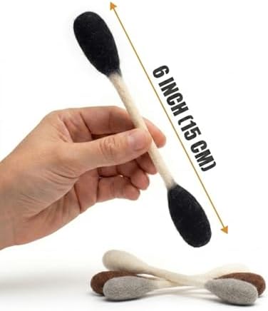 Glaciart One Swabs Cat Toys with Catnip - 6 Pk | Durable for Chew, Cute Cat Toys Interactive Kitty for Boredom, Exercise, & Play | Filled w/Organic Catnip for Anxiety & as Digestive Aid | Gift Idea - Image 2