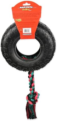 Mammoth TireBiter Originals with Cotton-Poly Rope – Natural Rubber Dog Toys – Dog Toys for Extra Long Interactive Play – Strong Chewer Toys for All Dog Breeds - Large, 10” - Image 3