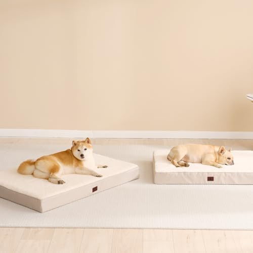EHEYCIGA Orthopedic Dog Bed Large with Removable Washable Cover, 41IN Camel - Image 7
