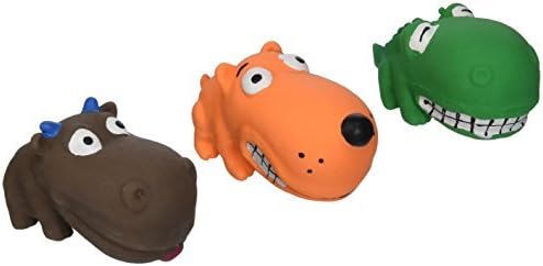 MultiPet Mini Latex Animals Dog Toy Assorted Colors Size:Pack of 6