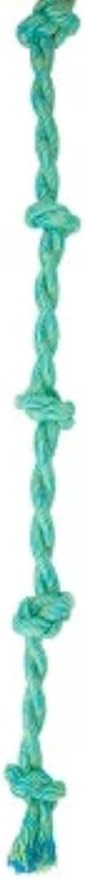 5-Knot Tug Rope Dog Toy, Tug Toss and Fetch, Turquoise