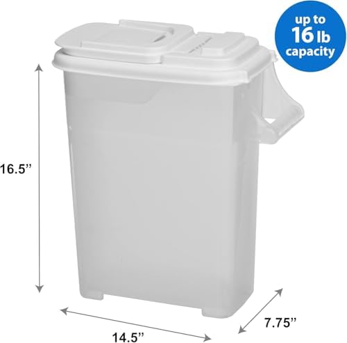 Buddeez Pet Food Storage Container, 16 lb, with Pour Spout for Bird Seed - Image 2