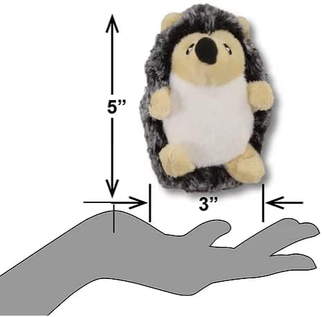 PetSport 3 Pack of Tiny Tots Little Hedgie Plush Dog Toys with Squeakers, 4.7 Inch