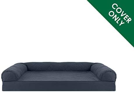Furhaven Replacement Dog Bed Cover Quilted Sofa-Style, Machine Washable - Iron Gray, Medium (Pack of 2) - Image 2