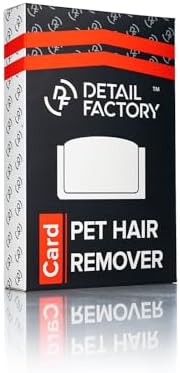 Detail Factory - Pet Hair Card - Perfect for Easily Removing Pet Hair from Automotive Carpet and Upholstery; Ergonomic Design; Durable Long Lasting Rubber Edge; Professional Grade (Grey & Black) - Image 2