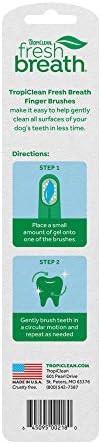 TropiClean Fresh Breath Finger Toothbrush for Dogs, Easy Dog Teeth Cleaning - Image 2