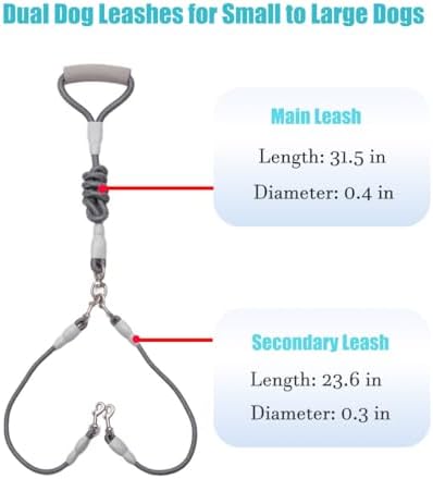 JiangYanus Double Dog Leash for Two Dogs Walking, No Tangle Dual Dog Leash - Image 7