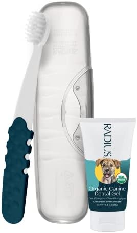 RADIUS Canine Oral Care Kit, Includes 1 Pet Toothbrush, 1 Critter Case, and 0.8 oz Canine Pet Toothpaste, Firm Bristle & Non Toxic Toothpaste for Dogs - Image 2