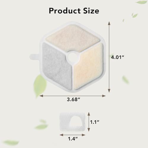 Smartoo 3 PCS Official Filters & Sponges for 152oz/4.5L Cat Water Fountain - Image 2