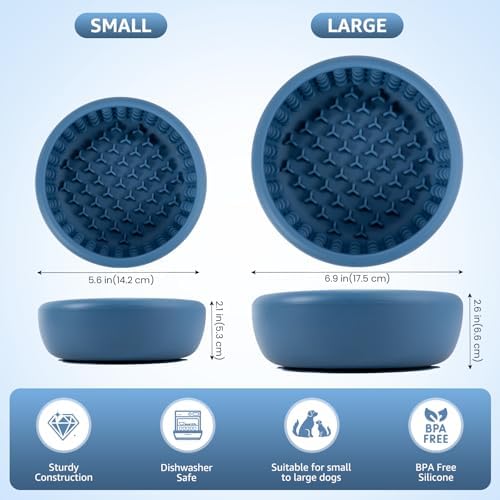 Dog Slow Feeder Lick Bowl, Freeze Lick Mat with Suction Cup - Image 2