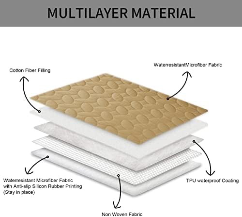 Ameritex Pet Bed Cover Dog Bed Blanket for Sofa and Furniture Waterproof New Pattern Design (52x82 Inch, Sand) - Image 7