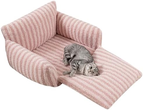 Hollypet Cat Bed Small Dog Orthopedic Couch Beds for Pets up to 20 lbs - Image 2