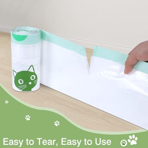 Cat Litter Box Liner Compatible with Litter Box Robot 4 & 3, Waste Bags 50 Pack, Waste Drawer Liners Heavy Duty White - Image 2