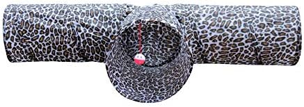 Feline Ruff 3 Way Cat Tunnel. Extra Large 12 Inch Diameter and Extra Long. A Big Collapsible Play Toy. Wide Pet Tunnel Tube for Rabbits, Kittens, Large Cats, and Dogs (Animal Print) - Image 2