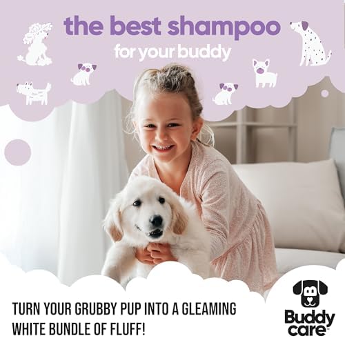 White Dog Shampoo by Buddycare | Brightening and Whitening Shampoo for Dogs | Deep Cleansing, Fresh Scented | with Aloe Vera and Pro Vitamin B5 (50.72oz) - Image 7