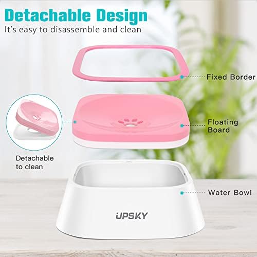 UPSKY 35oz No-Spill Pet Water Bowl, Slow Water Feeder for Dogs and Cats - Image 2
