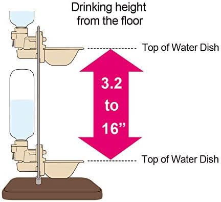 Richell Pet Water Rehydration Station, Gravity Fed Pet Water Station, Includes Bottle and Dish | Crate Attachment, BPA Free - Includes Water Bottle and Detachable Dish