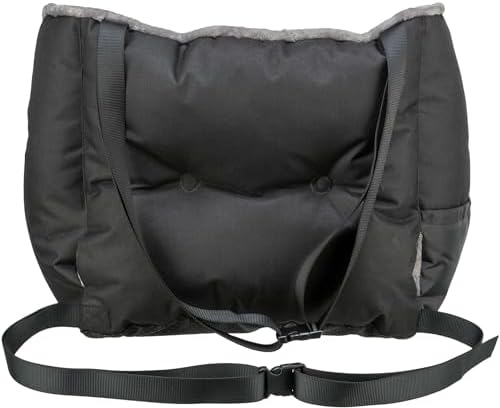 Trixie Deluxe Dog Car Booster Seat 19.7 x 19.7 x 15.7 in with Safety Tether & Secure Belt Installation - Elevated Travel Bed for Small Dogs with Removable Cushion - Image 7