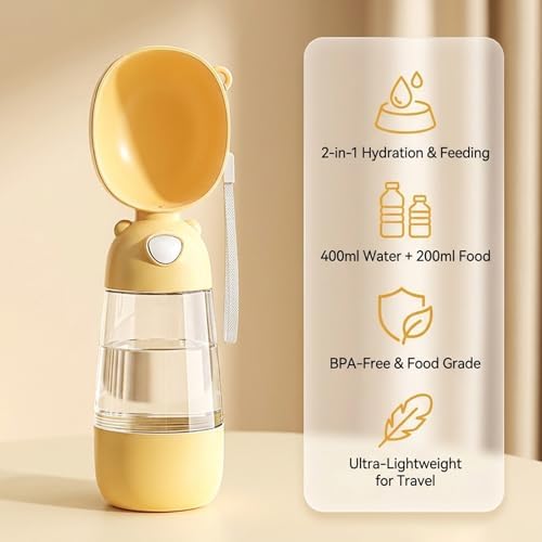 Portable Dog Water Bottle with Food Container and Filter for Outdoor - Image 2