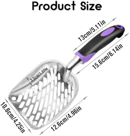 Cat Litter Scoop-Metal Litter Scooper-Kitty Metal Scooper-Long Handle - Image 2