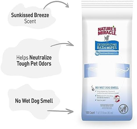 Nature's Miracle Deodorizing Bath Wipes for Dogs, 100 Count - Image 7