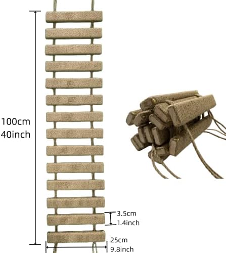 Cat Bridge Ladder and Climbing Frame - Perfect Cat Climber and Furniture - Ideal for Playful Cats (L-40inch-100cm) (Wood, 100cm) - Image 7