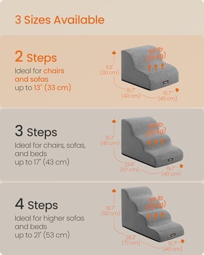 Feandrea 2-Step Dog Stairs, Waterproof, Anti-Slip, Gentle Slope - Image 6