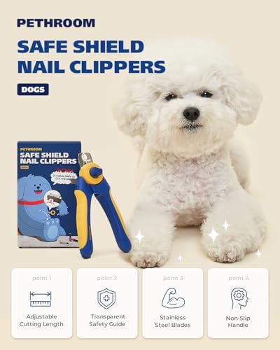 PETHROOM Professional Dog Nail Clipper with Safety Guard, Avoid Overcutting - Image 2