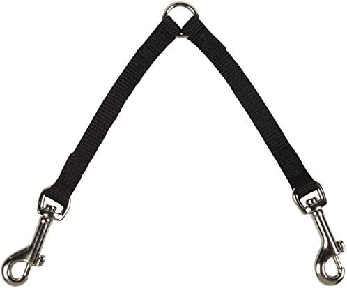 Guardian Gear Nylon 2-Way Small Dog Coupler with Nickel-Plated Swivel Clip, 4", Black by Guardian+Gear