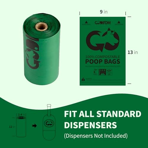 Certified Home Compostable Dog Poop Bags, 270 Extra Thick Bags (18 Rolls) - Image 2