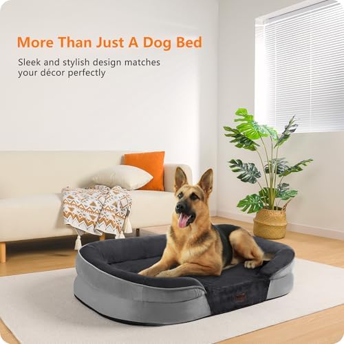 Dwanton Orthopedic Waterproof X-Large Dog Bed Sofa, Gel Memory Foam, 45" - Image 2