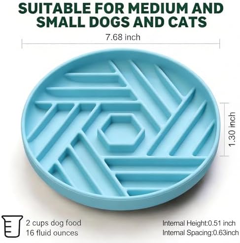 Silicone Slow Feeder Dog Bowl with Suction Base, Anti Choking Pet Bowl - Image 7